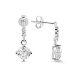 Emilia Moissanite Earrings - Total 1.8 Carat DEF-color Gemstone
