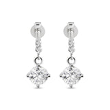 Emilia Moissanite Earrings - Total 1.8 Carat DEF-color Gemstone