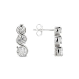 Nola Moissanite Earrings - Total 1.53 Carat DEF-color Gemstone