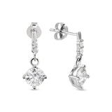 Emilia Moissanite Earrings - Total 1.8 Carat DEF-color Gemstone