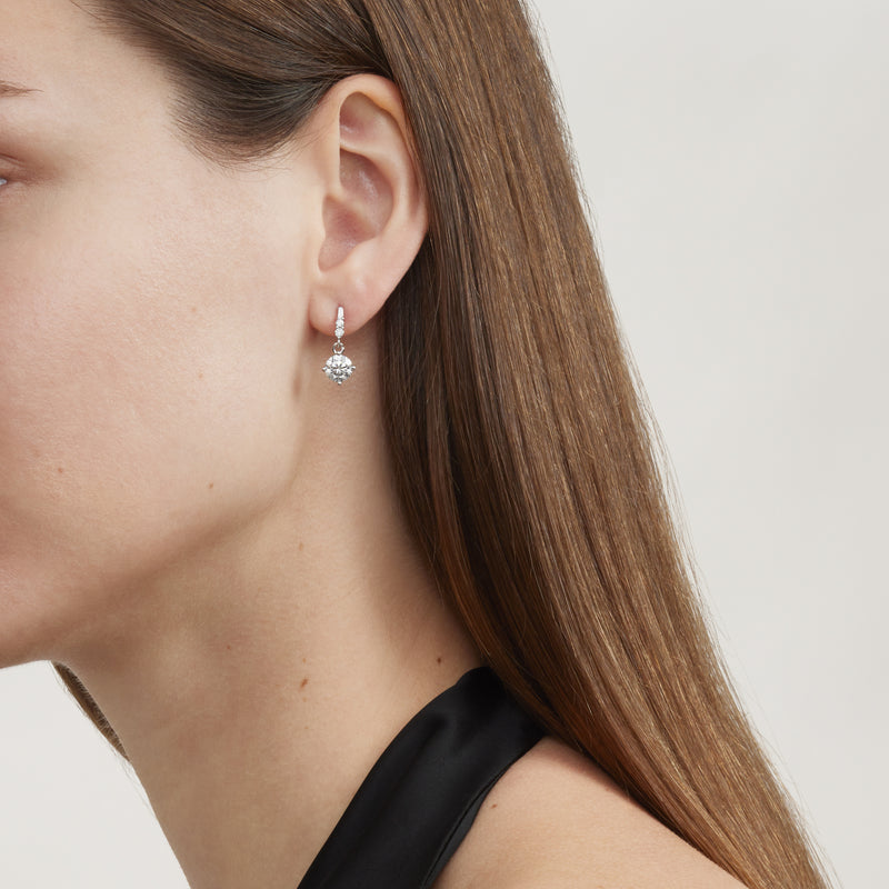 Emilia Moissanite Earrings - Total 1.8 Carat DEF-color Gemstone