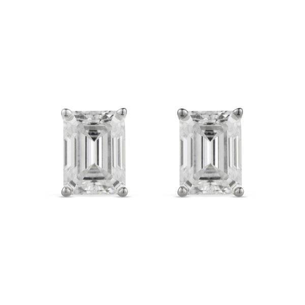 Freya Moissanite Earrings - 1.7 Carat DEF-color Gemstone