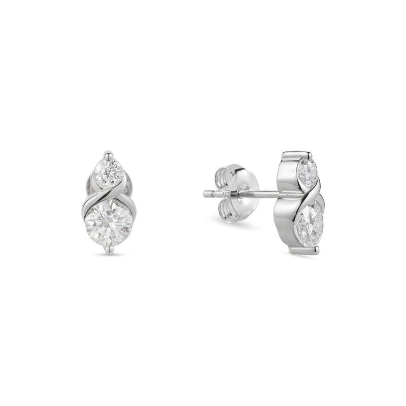 Zara Moissanite Earrings - Total 1 Carat DEF-color Gemstone