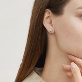 Zara Moissanite Earrings - Total 1 Carat DEF-color Gemstone