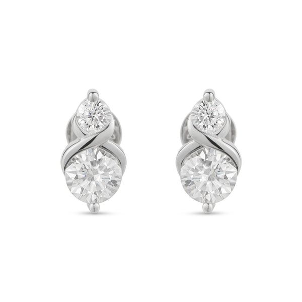 Zara Moissanite Earrings - Total 1 Carat DEF-color Gemstone