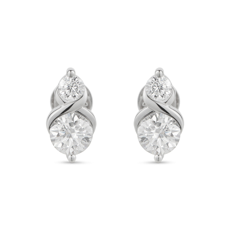 Zara Moissanite Earrings - Total 1 Carat DEF-color Gemstone