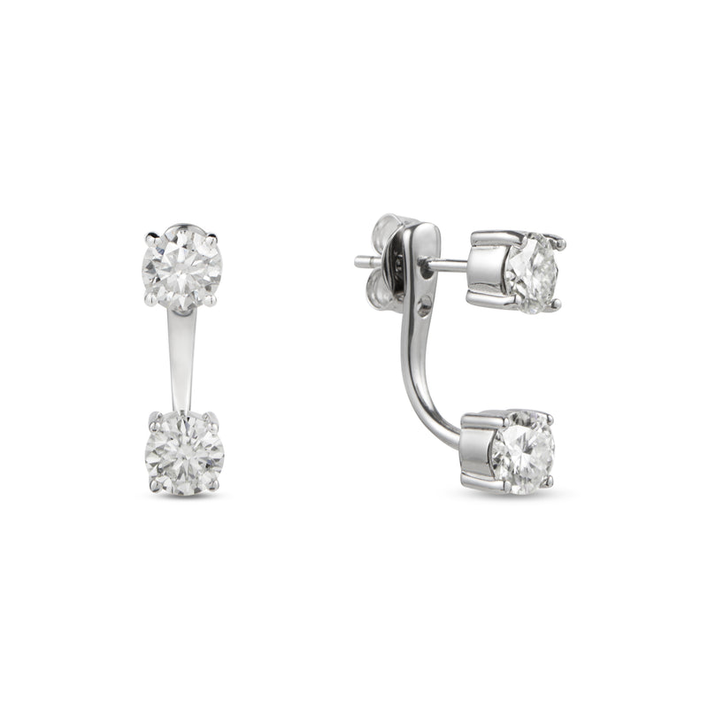 Nova Moissanite Earrings - Total 1.7 Carat DEF-color Gemstone