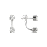 Nova Moissanite Earrings - Total 1.7 Carat DEF-color Gemstone