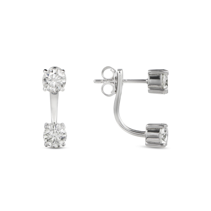 Nova Moissanite Earrings - Total 1.7 Carat DEF-color Gemstone