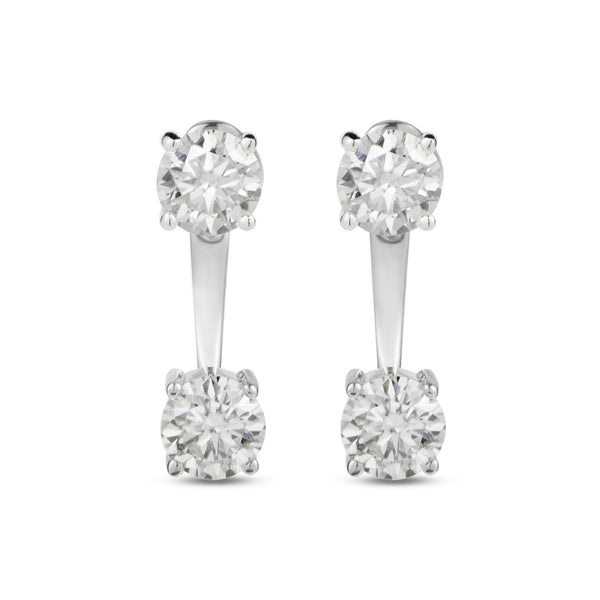 Nova Moissanite Earrings - Total 1.7 Carat DEF-color Gemstone