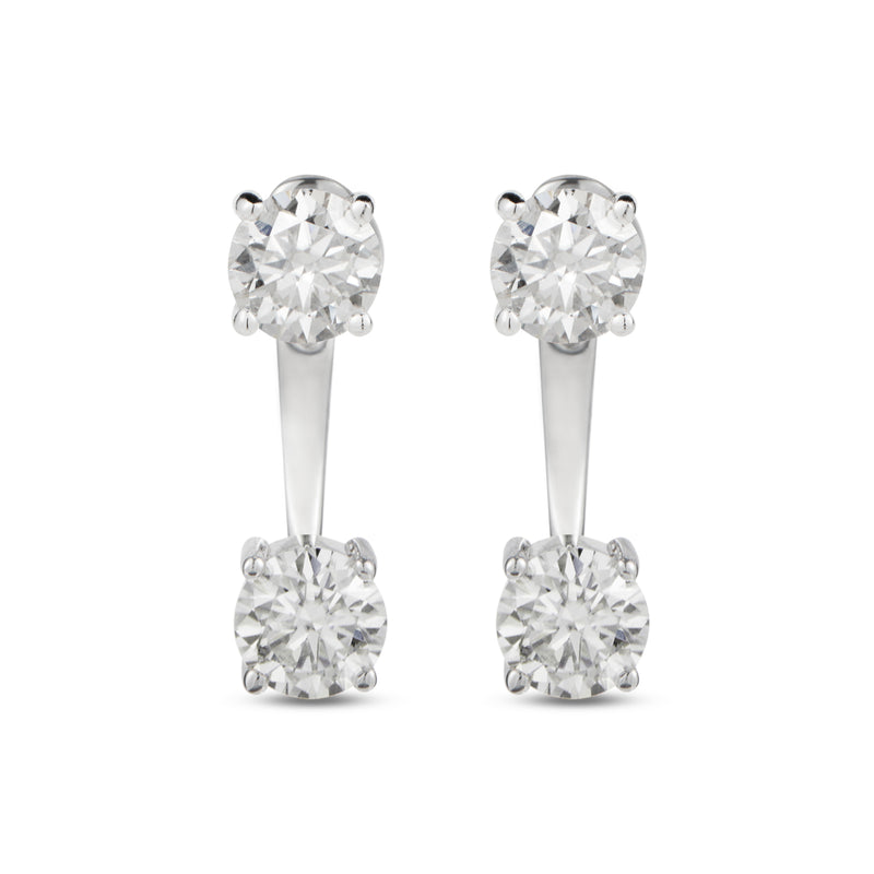Nova Moissanite Earrings - Total 1.7 Carat DEF-color Gemstone