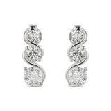 Nola Moissanite Earrings - Total 1.53 Carat DEF-color Gemstone