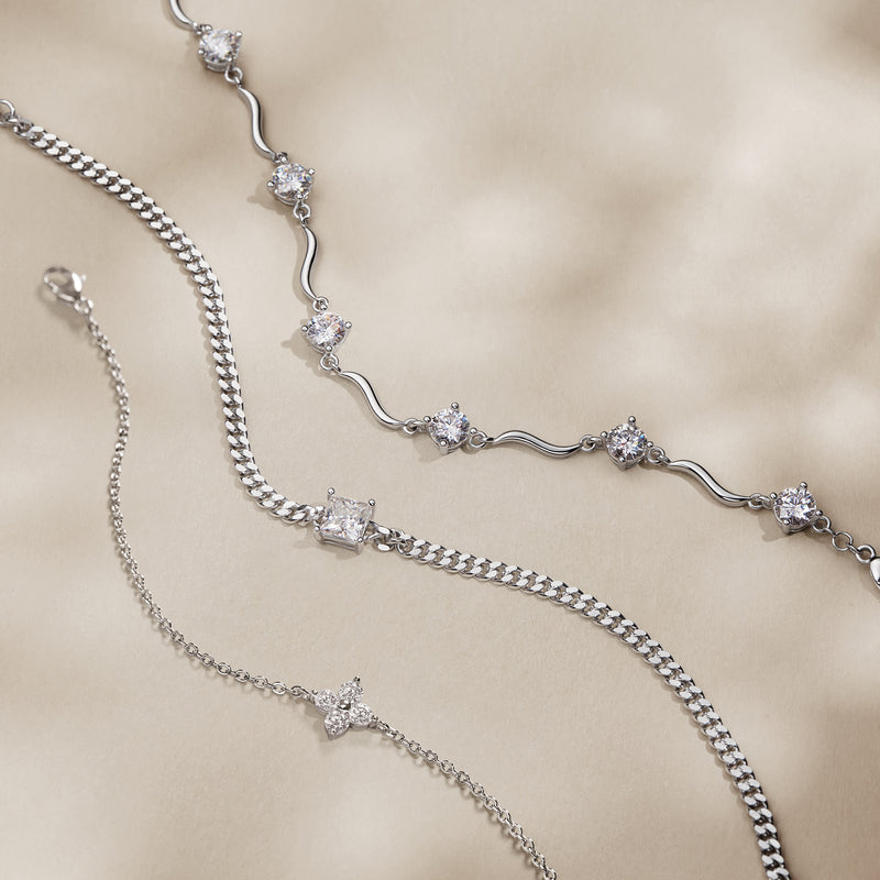 Arwen Moissanite Bracelet - Total 2.55 Carat DEF-color Gemstone