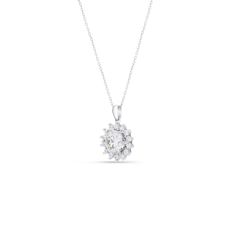 Theodora Moissanite Pendant - Total 5.44 Carat DEF-color Gemstone