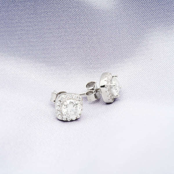 Persephone Moissanite Earrings - 0.5 Carat DEF-color gemstone