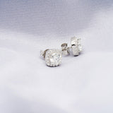 Persephone Moissanite Earrings - 0.5 Carat DEF-color gemstone