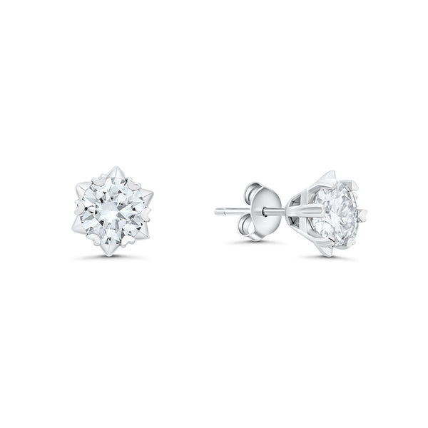 Nicola Moissanite Earrings - Total 1.70 Carat DEF-color Gemstone