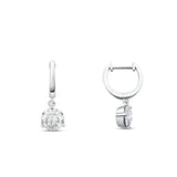 Nadia Moissanite Earrings - Total 2.55 Carat DEF-color Gemstone