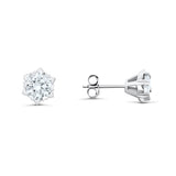 Nicola Moissanite Earrings - Total 1.70 Carat DEF-color Gemstone