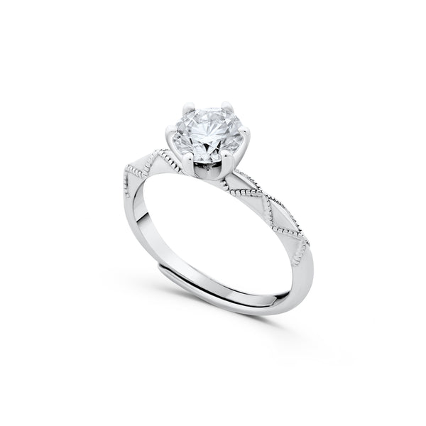 Rosalind Moissanite Ring - 0.85 Carat DEF-color Gemstone