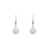 Nadia Moissanite Earrings - Total 2.55 Carat DEF-color Gemstone