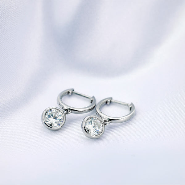 Harlow Moissanite Earrings - 1 CT D-color Gemstone